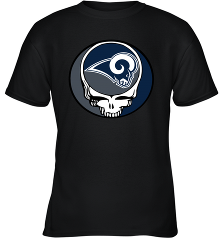 Los Angeles Rams Grateful Dead Steal Your Face NFL Football Youth T-Shirt Youth T-Shirt / Black / XS Youth T-Shirt - VeigarTee