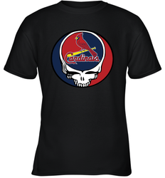 St Louis Cardinals Grateful Dead Steal Your Face Baseball Youth T-Shirt