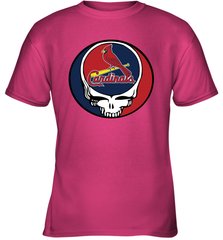 St Louis Cardinals Grateful Dead Steal Your Face Baseball Youth T-Shirt Youth T-Shirt - VeigarTee