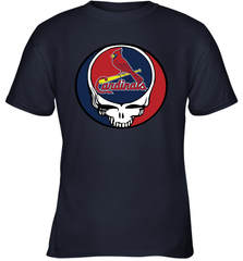 St Louis Cardinals Grateful Dead Steal Your Face Baseball Youth T-Shirt Youth T-Shirt - VeigarTee