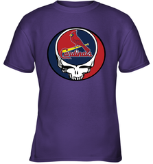 St Louis Cardinals Grateful Dead Steal Your Face Baseball Youth T-Shirt Youth T-Shirt - VeigarTee