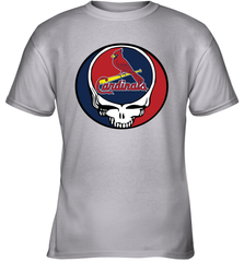 St Louis Cardinals Grateful Dead Steal Your Face Baseball Youth T-Shirt Youth T-Shirt - VeigarTee