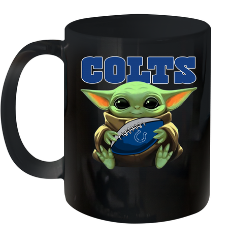 Baby Yoda Loves The Indianapolis Colts Star Wars Baby Yoda Hugs Colts NFL Ceramic Mug 11oz Ceramic Mug 11oz / Black / 11oz Ceramic Mug 11oz - VeigarTee