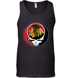 Chicago Blackhawks Grateful Dead Steal Your Face Hockey NHL Mens Tank Top