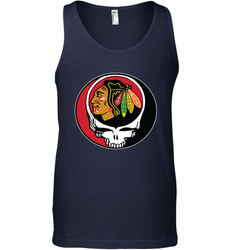 Chicago Blackhawks Grateful Dead Steal Your Face Hockey NHL Mens Tank Top