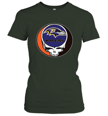 Baltimore Ravens Grateful Dead Steal Your Face NFL Football Womens T-Shirt Womens T-Shirt - VeigarTee