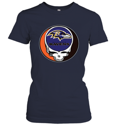 Baltimore Ravens Grateful Dead Steal Your Face NFL Football Womens T-Shirt