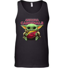 Baby Yoda Loves The Arizona Cardinals Star Wars Baby Yoda Hugs Cardinals NFL Mens Tank Top Mens Tank Top - VeigarTee