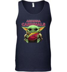 Baby Yoda Loves The Arizona Cardinals Star Wars Baby Yoda Hugs Cardinals NFL Mens Tank Top Mens Tank Top - VeigarTee