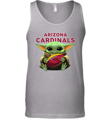 Baby Yoda Loves The Arizona Cardinals Star Wars Baby Yoda Hugs Cardinals NFL Mens Tank Top Mens Tank Top - VeigarTee