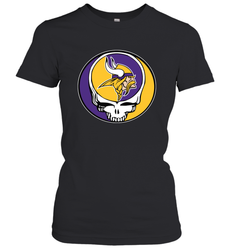 Minnesota Vikings Grateful Dead Steal Your Face NFL Football Womens T-Shirt