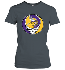 Minnesota Vikings Grateful Dead Steal Your Face NFL Football Womens T-Shirt Womens T-Shirt - VeigarTee