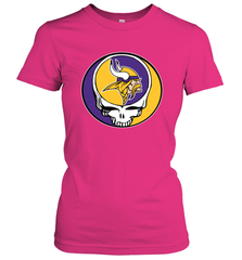 Minnesota Vikings Grateful Dead Steal Your Face NFL Football Womens T-Shirt Womens T-Shirt - VeigarTee