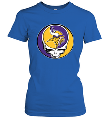 Minnesota Vikings Grateful Dead Steal Your Face NFL Football Womens T-Shirt Womens T-Shirt - VeigarTee
