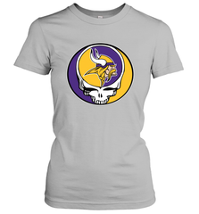 Minnesota Vikings Grateful Dead Steal Your Face NFL Football Womens T-Shirt Womens T-Shirt - VeigarTee