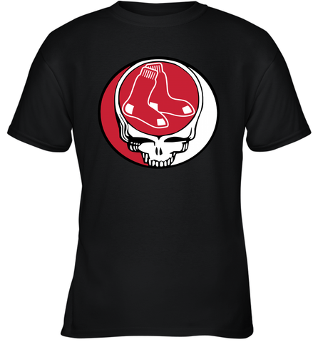 Boston Red Sox Grateful Dead Steal Your Face Baseball Youth T-Shirt Youth T-Shirt / Black / XS Youth T-Shirt - VeigarTee