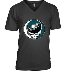 Philadelphia Eagles Grateful Dead Steal Your Face NFL Football Mens V-Neck T-Shirt Mens V-Neck T-Shirt - VeigarTee