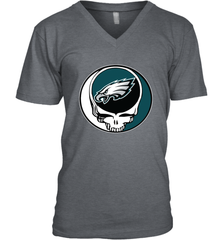 Philadelphia Eagles Grateful Dead Steal Your Face NFL Football Mens V-Neck T-Shirt Mens V-Neck T-Shirt - VeigarTee