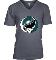 Philadelphia Eagles Grateful Dead Steal Your Face NFL Football Mens V-Neck T-Shirt Mens V-Neck T-Shirt - VeigarTee