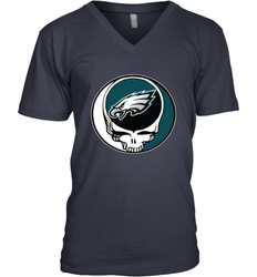 Philadelphia Eagles Grateful Dead Steal Your Face NFL Football Mens V-Neck T-Shirt
