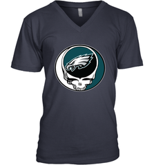 Philadelphia Eagles Grateful Dead Steal Your Face NFL Football Mens V-Neck T-Shirt Mens V-Neck T-Shirt - VeigarTee