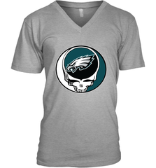 Philadelphia Eagles Grateful Dead Steal Your Face NFL Football Mens V-Neck T-Shirt Mens V-Neck T-Shirt - VeigarTee