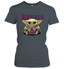 Baby Yoda Hugs Loves The Los Angeles Angels Baseball Womens T-Shirt Womens T-Shirt - VeigarTee