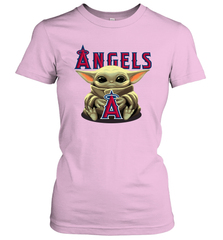 Baby Yoda Hugs Loves The Los Angeles Angels Baseball Womens T-Shirt Womens T-Shirt - VeigarTee
