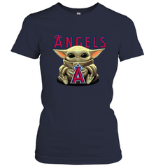 Baby Yoda Hugs Loves The Los Angeles Angels Baseball Womens T-Shirt Womens T-Shirt - VeigarTee