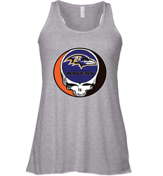 Baltimore Ravens Grateful Dead Steal Your Face NFL Football Womens Racerback Tank Top