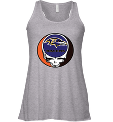 Baltimore Ravens Grateful Dead Steal Your Face NFL Football Womens Racerback Tank Top Womens Racerback Tank Top - VeigarTee