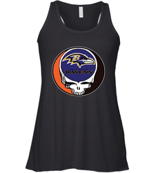 Baltimore Ravens Grateful Dead Steal Your Face NFL Football Womens Racerback Tank Top