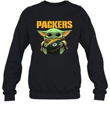 Baby Yoda Loves The Green Bay Packers Star Wars Baby Yoda Hugs Packers NFL Adult Sweatshirt Adult Sweatshirt - VeigarTee