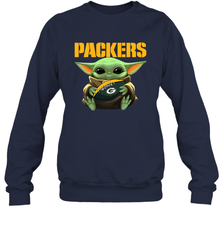 Baby Yoda Loves The Green Bay Packers Star Wars Baby Yoda Hugs Packers NFL Adult Sweatshirt Adult Sweatshirt - VeigarTee