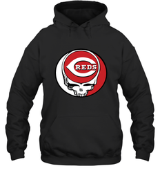 Cincinnati Reds Grateful Dead Steal Your Face Baseball Adult Hoodie Sweatshirt