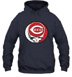 Cincinnati Reds Grateful Dead Steal Your Face Baseball Adult Hoodie Sweatshirt