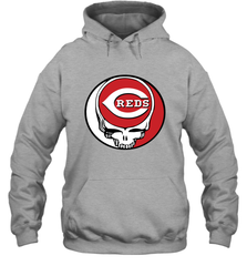 Cincinnati Reds Grateful Dead Steal Your Face Baseball Adult Hoodie Sweatshirt Adult Hoodie Sweatshirt - VeigarTee