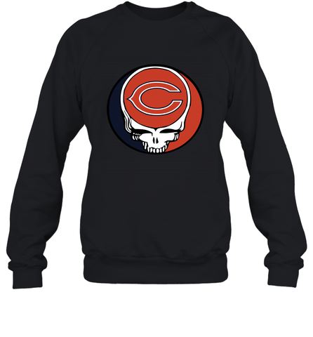 Chicago Bears Grateful Dead Steal Your Face NFL Football Adult Sweatshirt Adult Sweatshirt / Black / S Adult Sweatshirt - VeigarTee