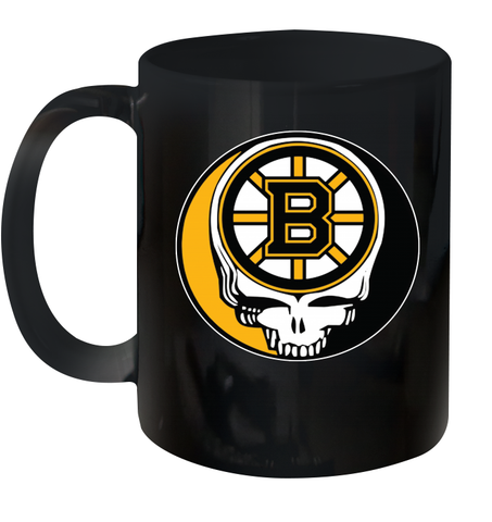 Boston Bruins Grateful Dead Steal Your Face Hockey NHL Ceramic Mug 11oz Ceramic Mug 11oz / Black / 11oz Ceramic Mug 11oz - VeigarTee