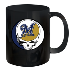 Milwaukee Brewers Grateful Dead Steal Your Face Baseball Ceramic Mug 11oz Ceramic Mug 11oz - VeigarTee