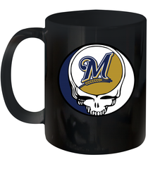Milwaukee Brewers Grateful Dead Steal Your Face Baseball Ceramic Mug 11oz Ceramic Mug 11oz - VeigarTee
