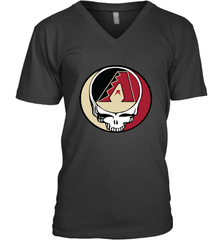 Arizona Diamondbacks Grateful Dead Steal Your Face Baseball Mens V-Neck T-Shirt Mens V-Neck T-Shirt - VeigarTee