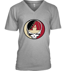 Arizona Diamondbacks Grateful Dead Steal Your Face Baseball Mens V-Neck T-Shirt Mens V-Neck T-Shirt - VeigarTee