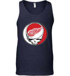 Detroit Red Wings Grateful Dead Steal Your Face Hockey NHL Mens Tank Top