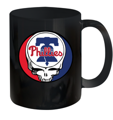 Philadelphia Phillies Grateful Dead Steal Your Face Baseball Ceramic Mug 11oz Ceramic Mug 11oz - VeigarTee