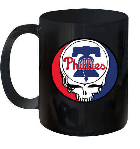 Philadelphia Phillies Grateful Dead Steal Your Face Baseball Ceramic Mug 11oz Ceramic Mug 11oz / Black / 11oz Ceramic Mug 11oz - VeigarTee