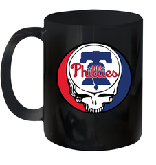Philadelphia Phillies Grateful Dead Steal Your Face Baseball Ceramic Mug 11oz Ceramic Mug 11oz - VeigarTee