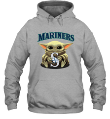 Baby Yoda Hugs Loves The Seattle Mariners Baseball Adult Hoodie Sweatshirt Adult Hoodie Sweatshirt - VeigarTee