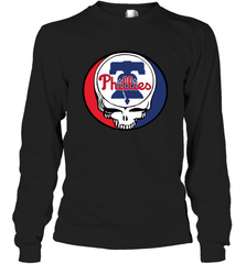 Philadelphia Phillies Grateful Dead Steal Your Face Baseball Adult Long Sleeve T-Shirt Adult Long Sleeve T-Shirt - VeigarTee