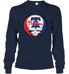Philadelphia Phillies Grateful Dead Steal Your Face Baseball Adult Long Sleeve T-Shirt Adult Long Sleeve T-Shirt - VeigarTee